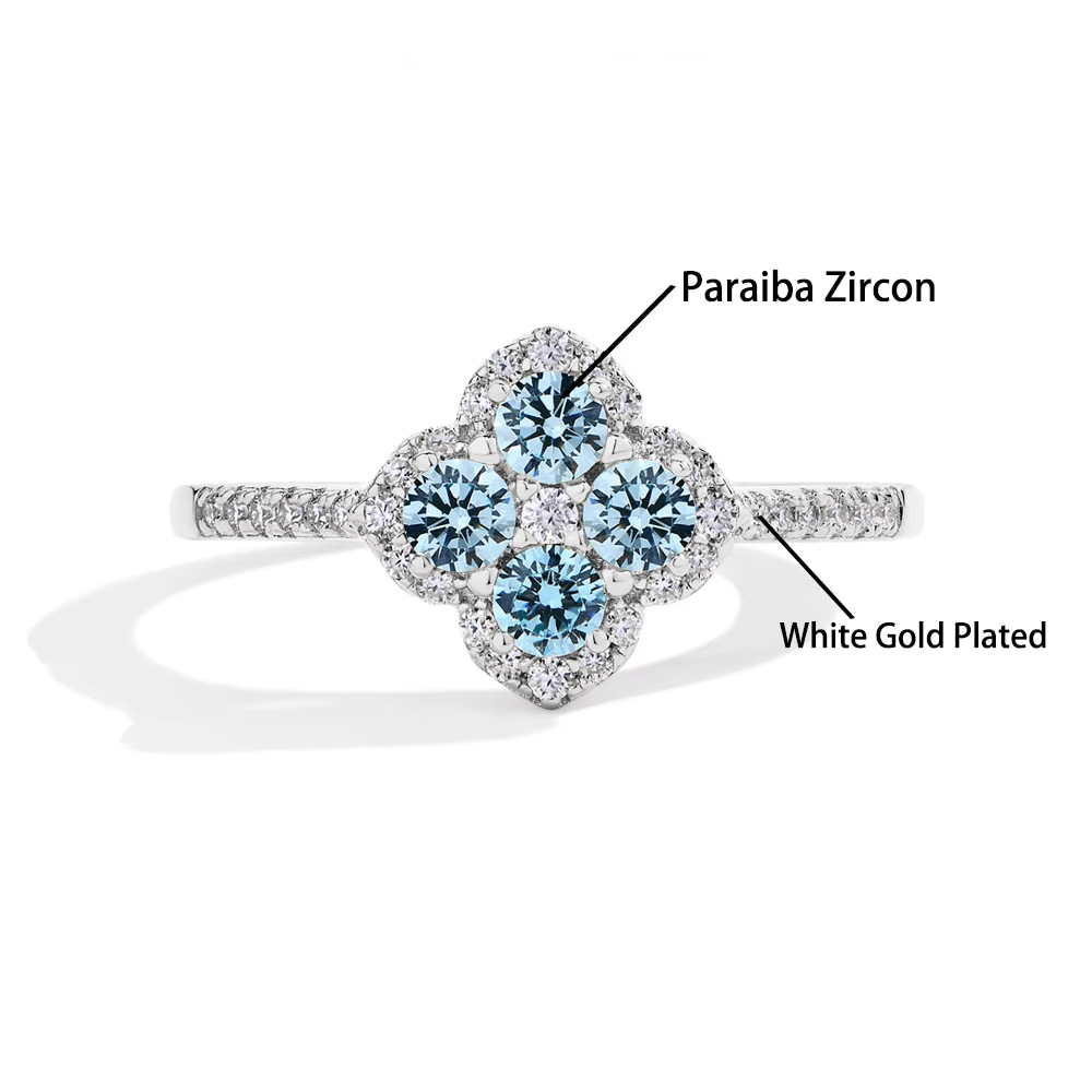 Moissanite Ring - Clover Design