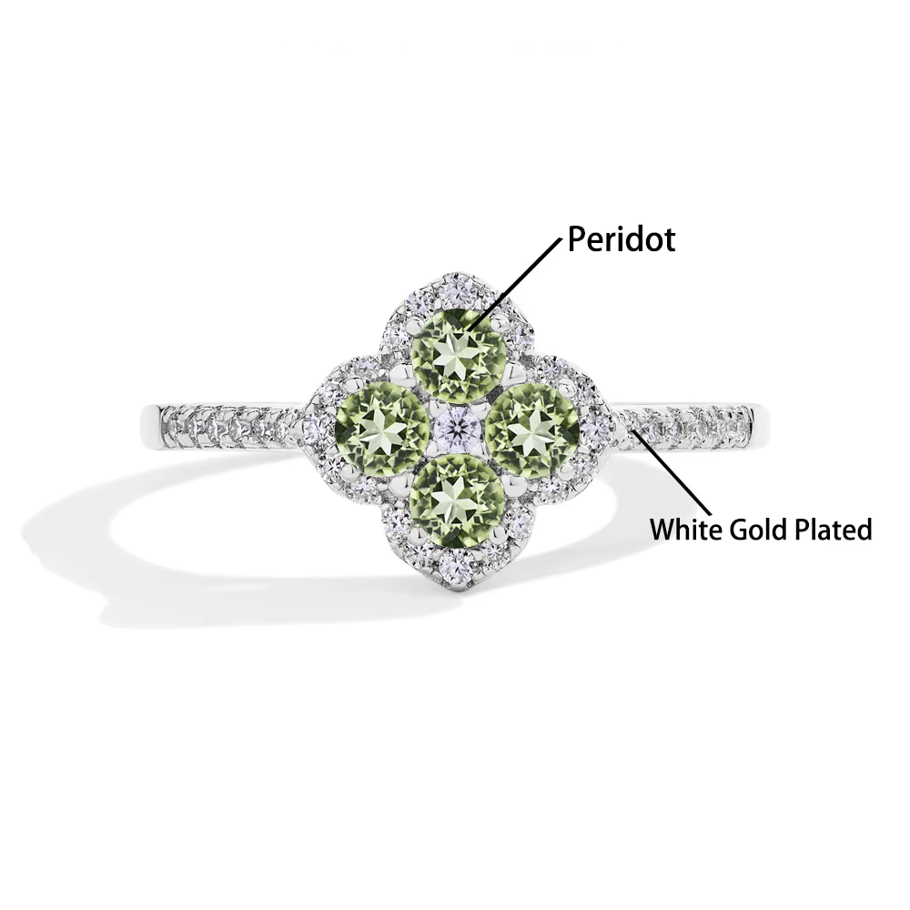 Moissanite Ring - Clover Design