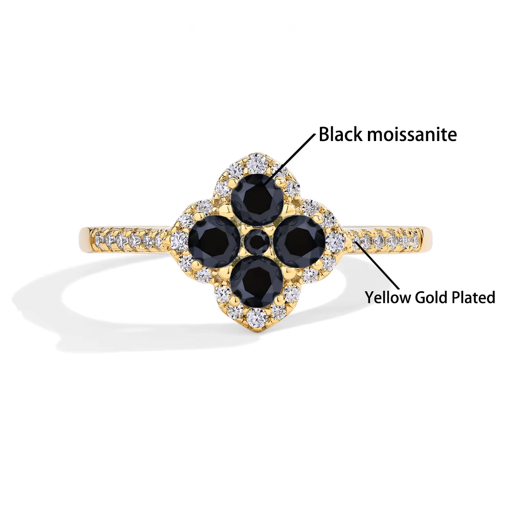 Moissanite Ring - Clover Design