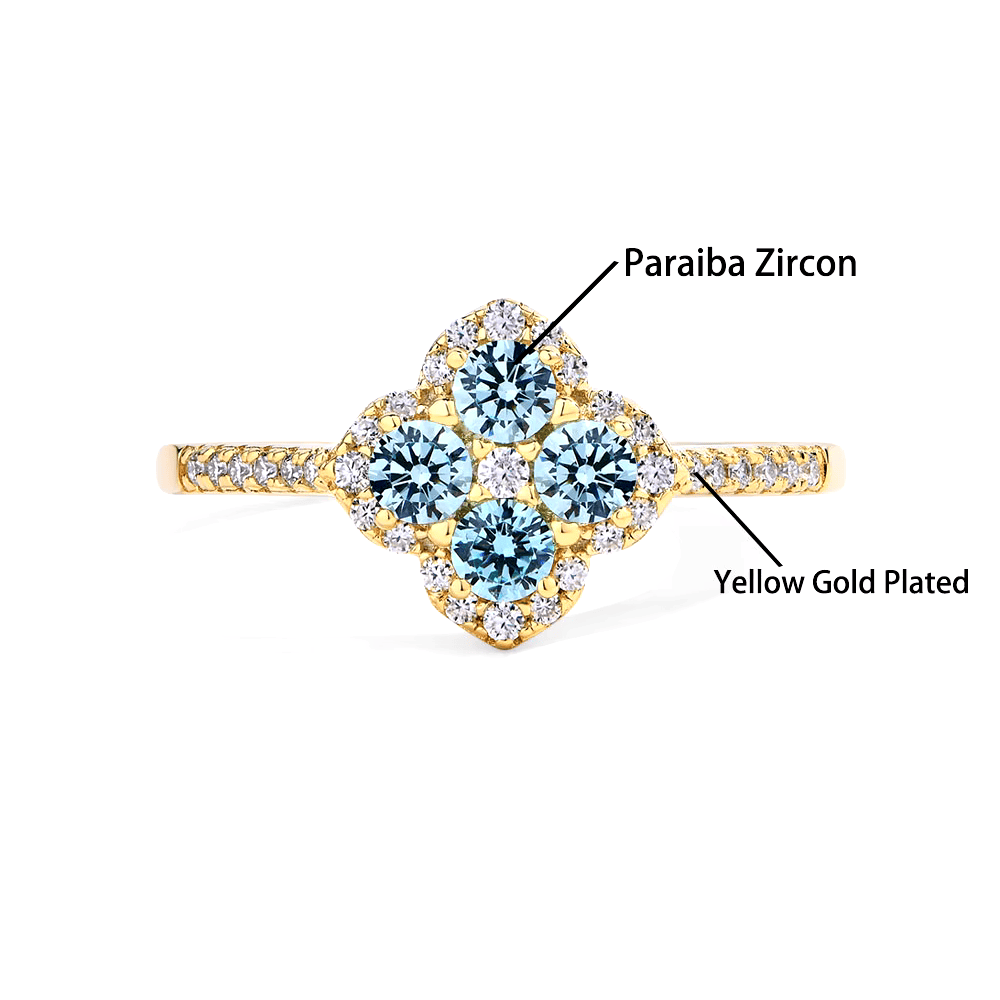 Moissanite Ring - Clover Design