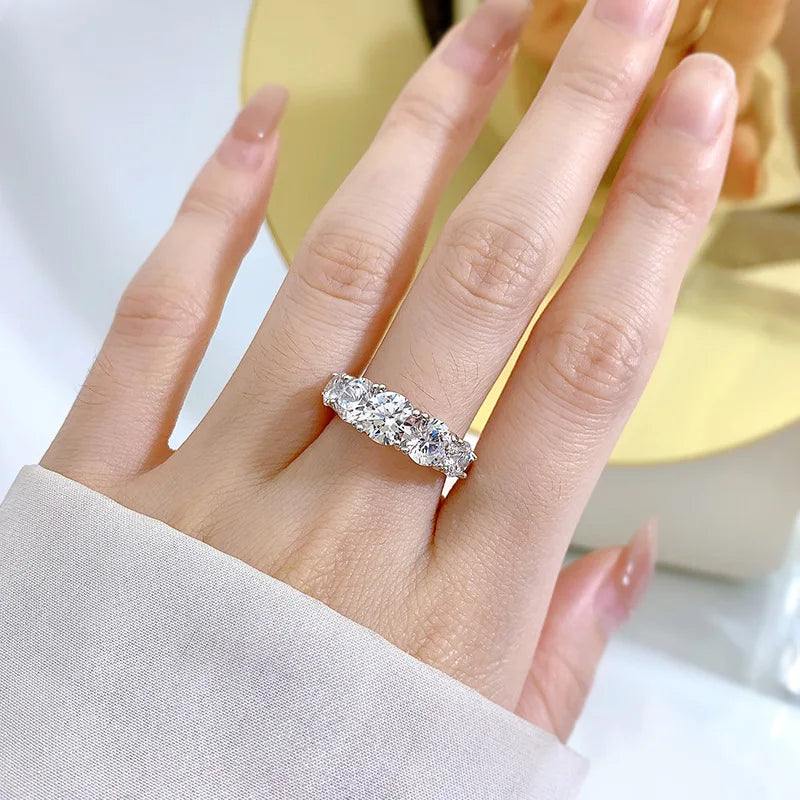 Moissanite ring - 3.6 carat Yellow Gold