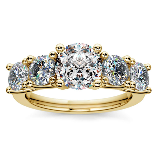Moissanite ring - 3.6 carat Yellow Gold