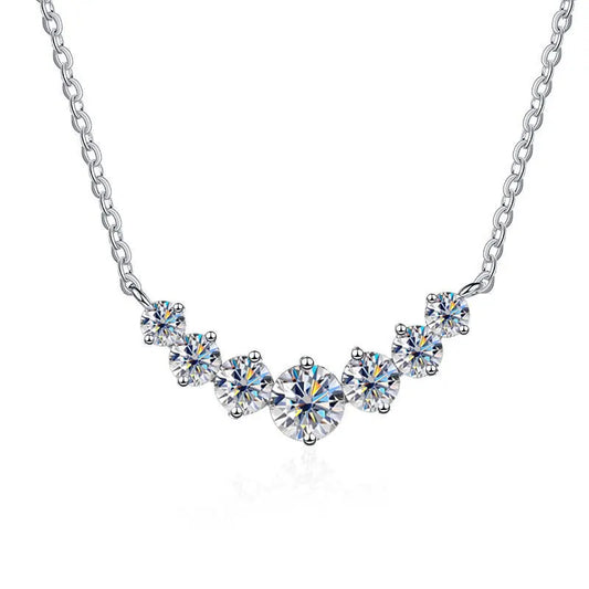 Moissanite Necklace - 7 Stone design