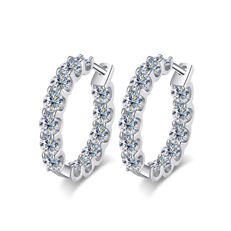 Moissanite Earring 2.6 Carat Hoop design