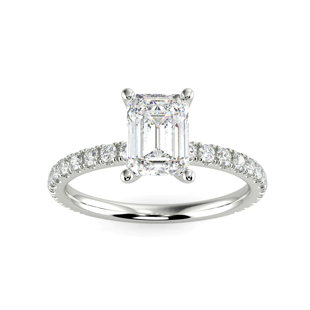 Moissanite Ring - Emerald Cut