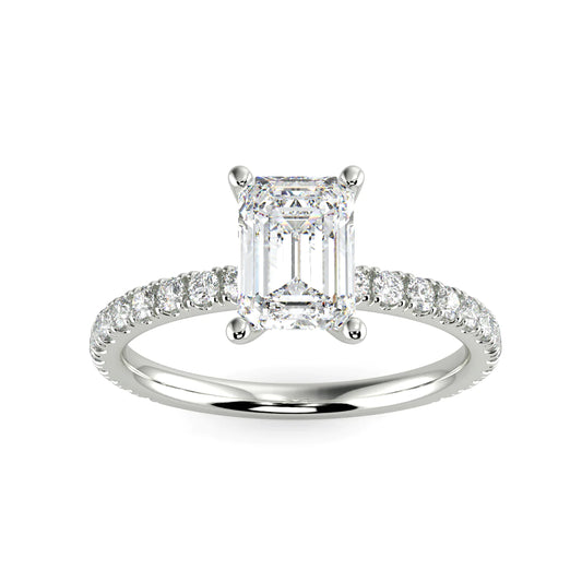 Moissanite Ring - Emerald Cut