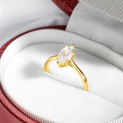 Moissanite Ring - 1 Carat Marquise