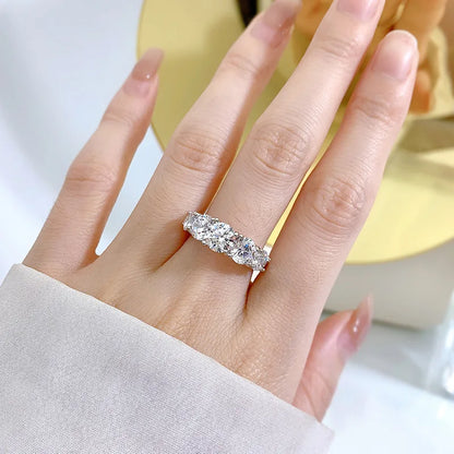 Moissanite ring - 3.6 carat Yellow Gold