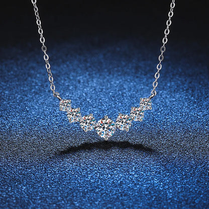 Moissanite Necklace - 7 Stone design