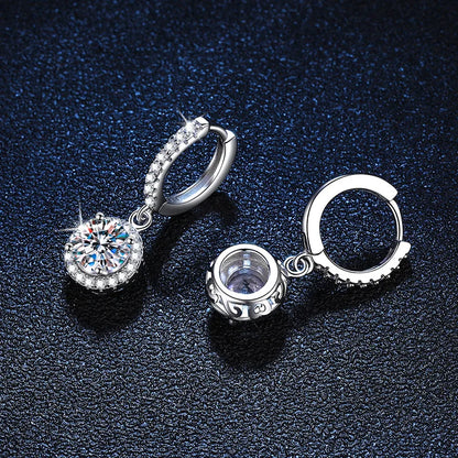 Moissanite Earrings - Round and Square - 2 Carat