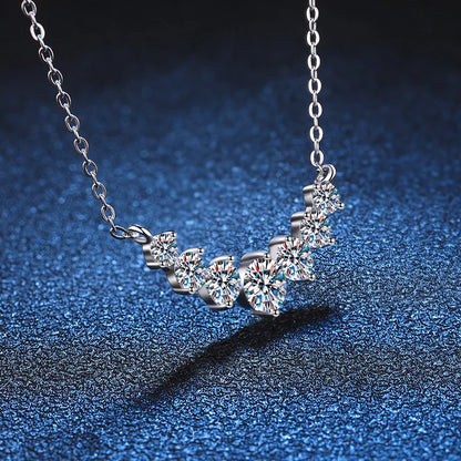 Moissanite Necklace - 7 Stone design