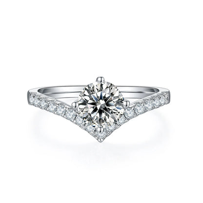 Moissanite Ring - 1 Carat V Design