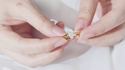 Moissanite Ring - 1 Carat Marquise