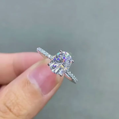 Moissanite Ring - Oval Design